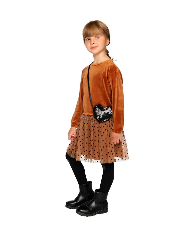 Deux par Little and Big Girl 6 - 14 Bi-Material Dress