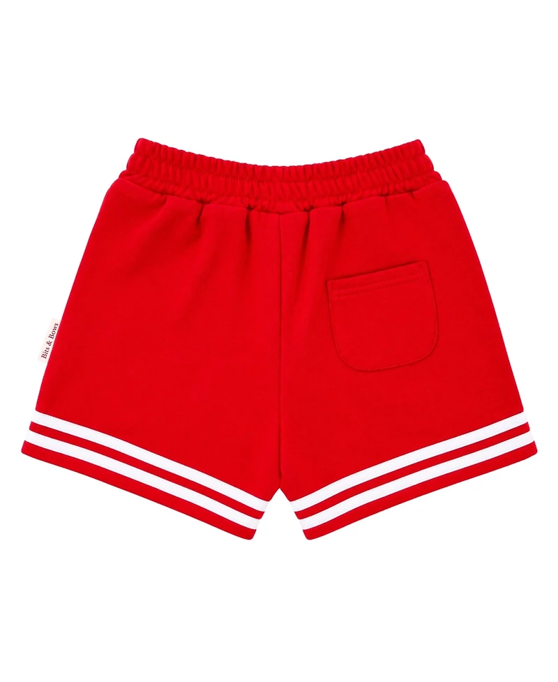 Bits & Bows (2T-4T) Unisex Striped Varsity Shorts