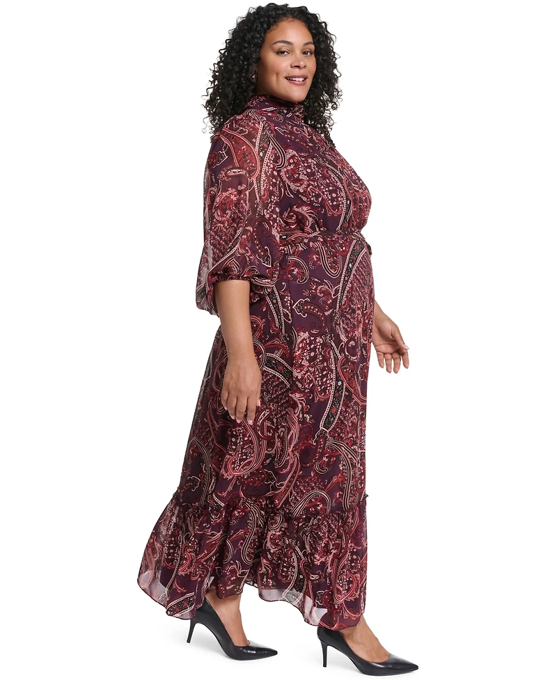 Eliza J Plus Mock Neck Maxi Dress
