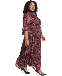 Eliza J Plus Mock Neck Maxi Dress