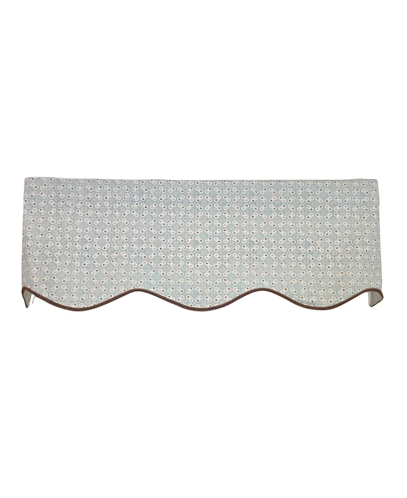 Rlf Home Blast Trimmed Provance Window Valance 100% Cotton Lined Rod Pocket