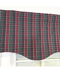 Rlf Home Tiffany Check Regal Window Valance 100% Cotton Lined Rod Pocket