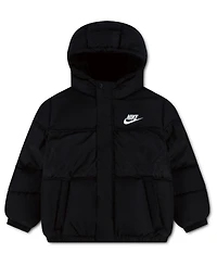 Nike Boys' 4-7 Jacquard Logo Mixed Media Puffer Jacket