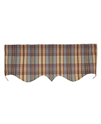 Rlf Home Tartan Plaid Regal Window Valance 100% Cotton Lined Rod Pocket