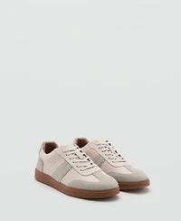 Mango Men's Combined Leather Sneakers