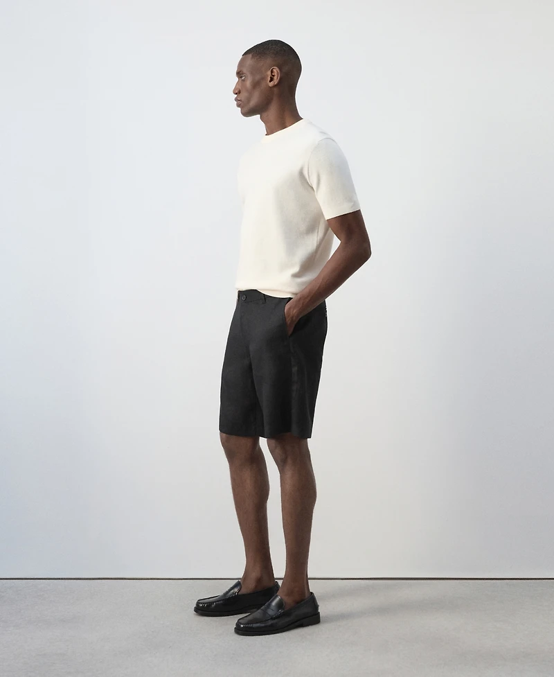 Mango Men's Slim-Fit Linen 9.84" Bermuda Shorts