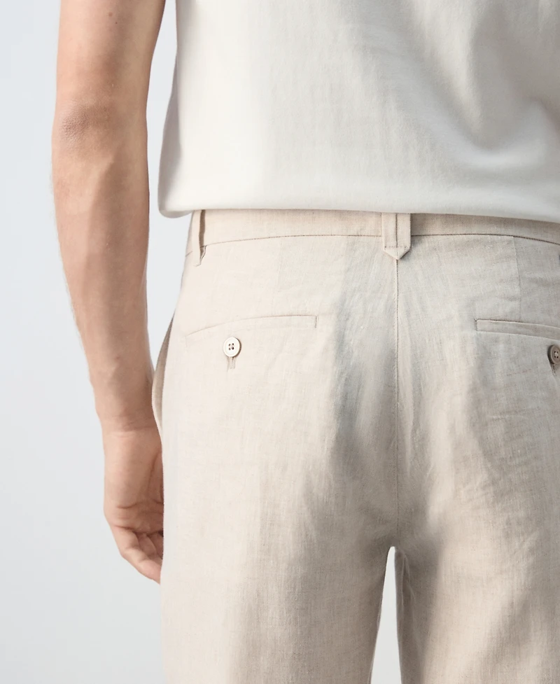 Mango Men's Slim-Fit Linen Pants