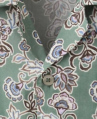 Mango Men's Cotton Bowling-Collar Shirt