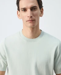 Mango Men's Cotton Fine-Knit T-Shirt