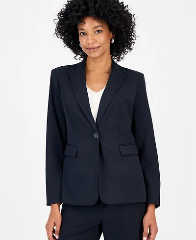 Jones New York Women's Peak Lapel Collared Jacket