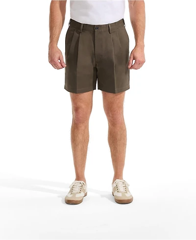 Lands' End Men's Comfort Waist Pleated 6" No Iron Chino Shorts