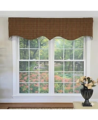 Rlf Home Barn Plaid Regal Window Valance 100% Cotton Lined Rod Pocket