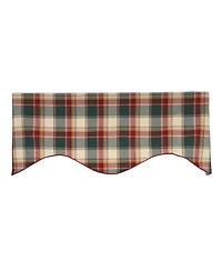 Rlf Home Cabin Plaid Cornice Window Valance 100% Cotton Lined Rod Pocket