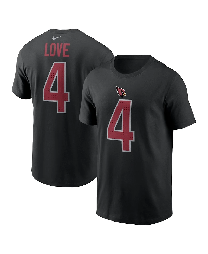 Nike Men's Jeremiyah Love Black Arizona Cardinals 2026 Nfl Draft Name Number T-Shirt