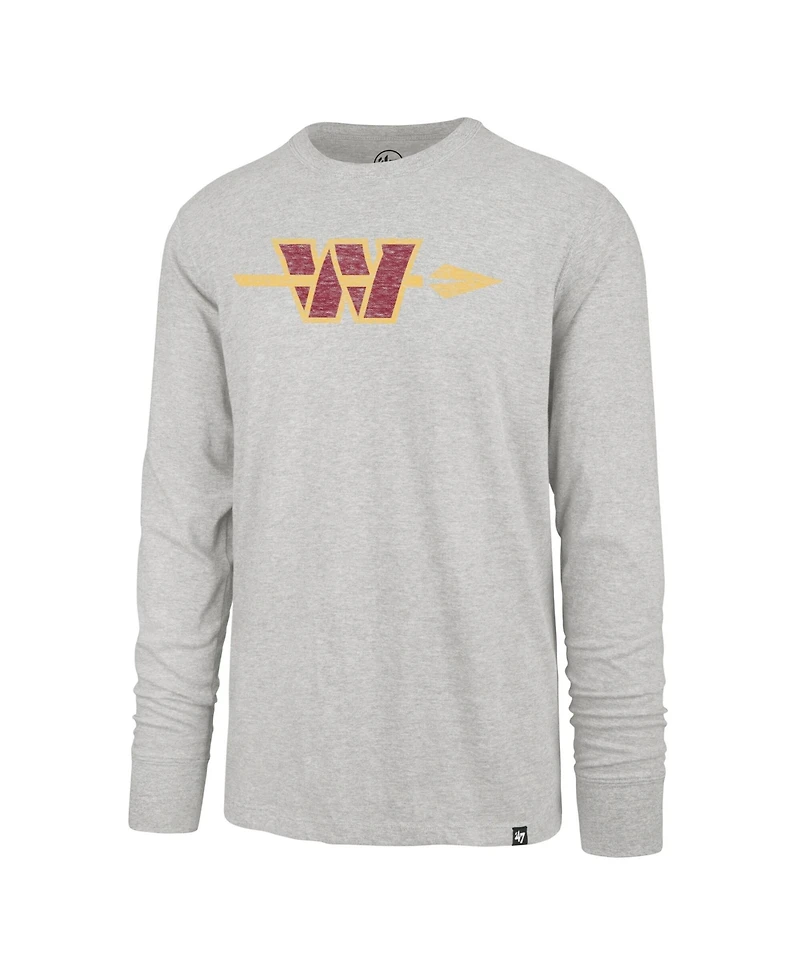 '47 Brand Men's Gray Washington Commanders Premier Franklin Long Sleeve T-Shirt