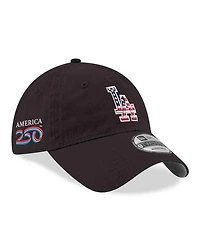 New Era Men's Black Los Angeles Dodgers America 250 9TWENTY Adjustable Hat