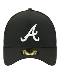 New Era Men's Black Atlanta Braves A-Frame 59FORTY Fitted Hat