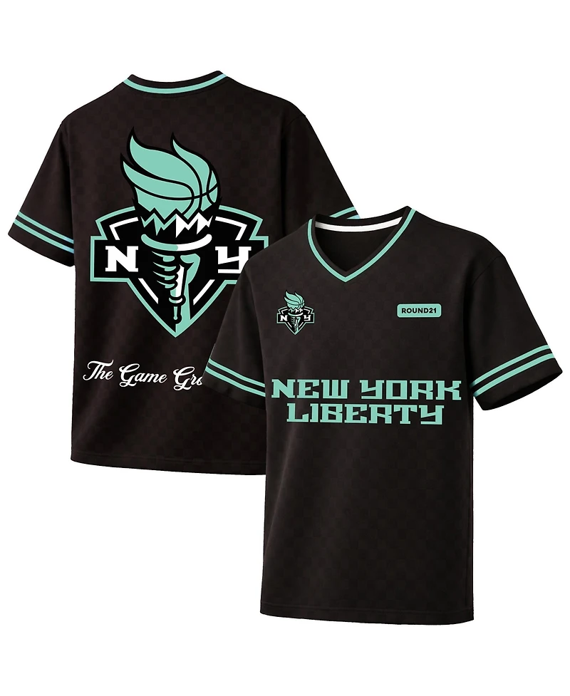 Round21 Men's Black New York Liberty Soccer Jersey