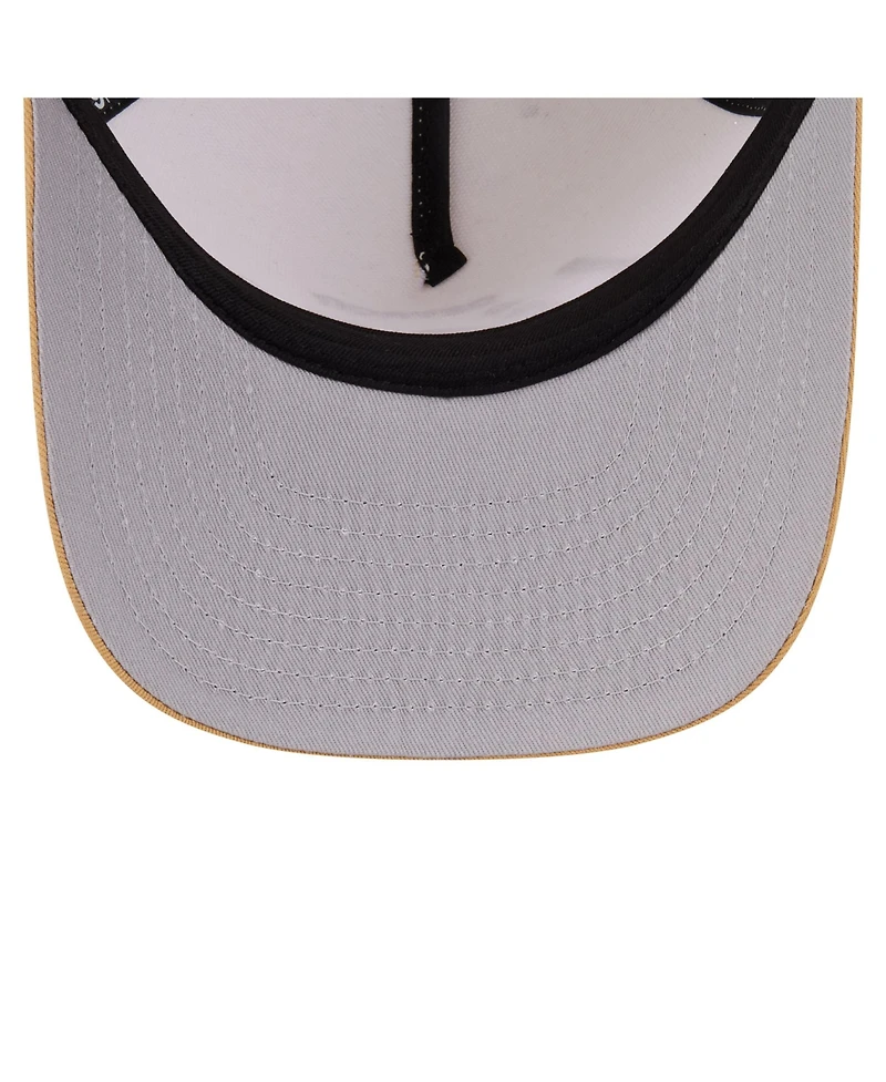 New Era Men's Cream Detroit Lions Herringbone 9FIFTY A-Frame Snapback Hat