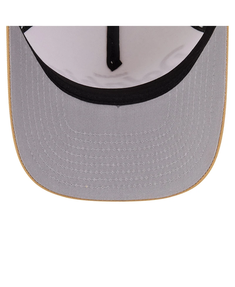 New Era Men's Cream Miami Dolphins Herringbone 9FIFTY A-Frame Snapback Hat