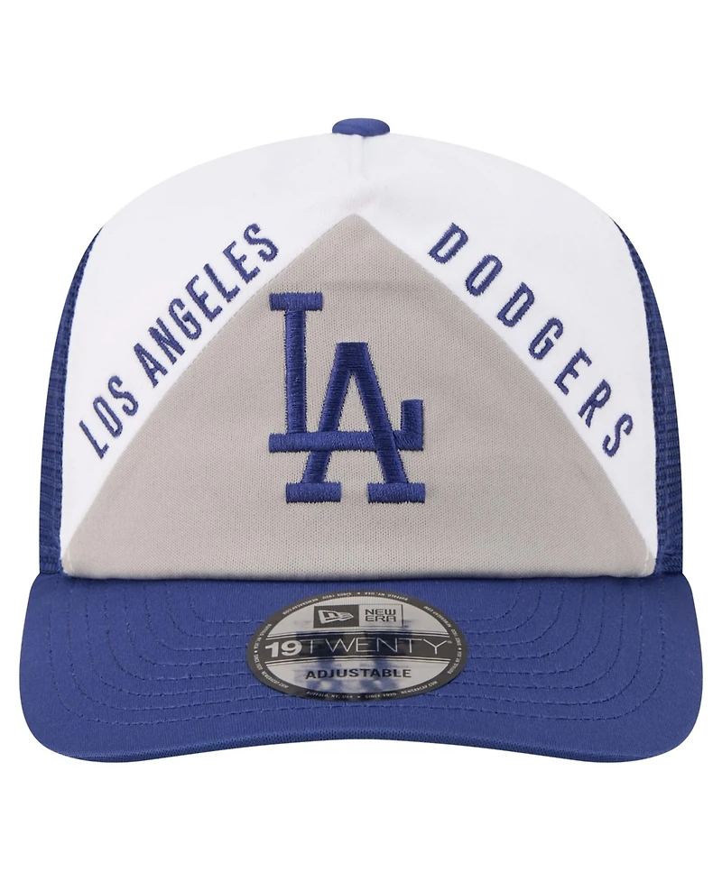 New Era Men's White/Royal Los Angeles Dodgers Retro Cut 19TWENTY Adjustable Trucker Hat