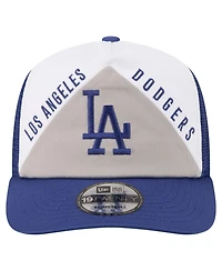 New Era Men's White/Royal Los Angeles Dodgers Retro Cut 19TWENTY Adjustable Trucker Hat