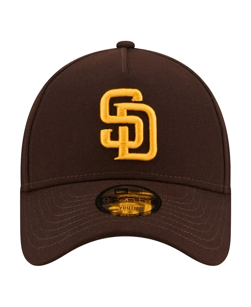 New Era Big Boys and Girls Brown San Diego Padres 9FORTY A-Frame Adjustable Hat