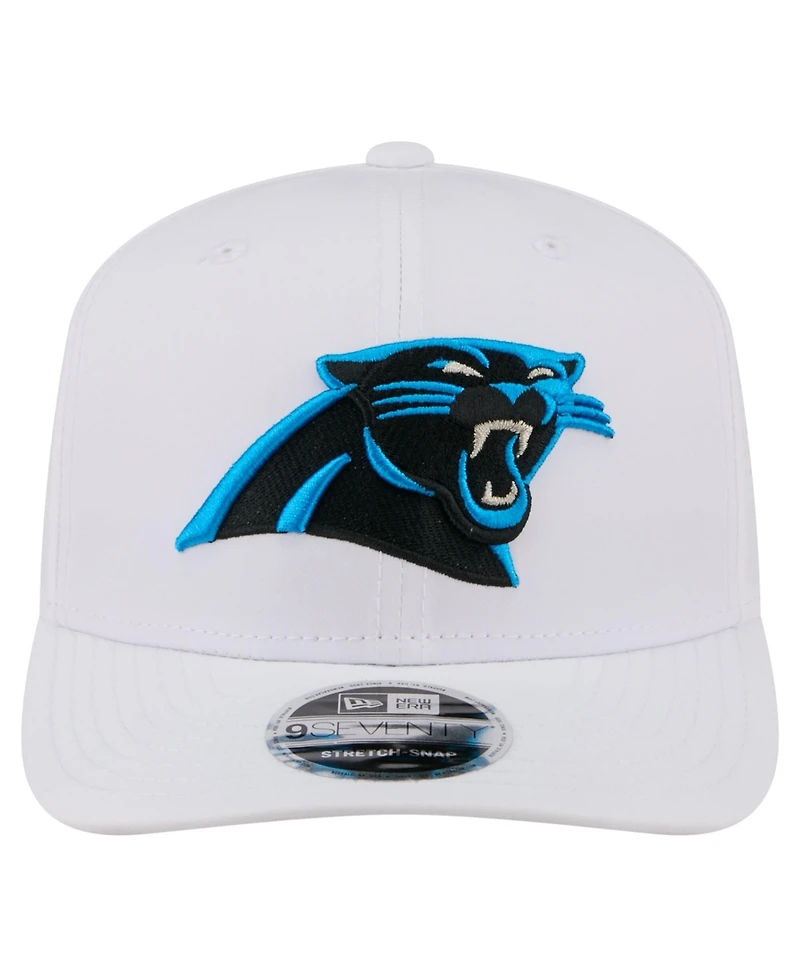 New Era Men's White Carolina Panthers Name Plate 9SEVENTY Adjustable Hat
