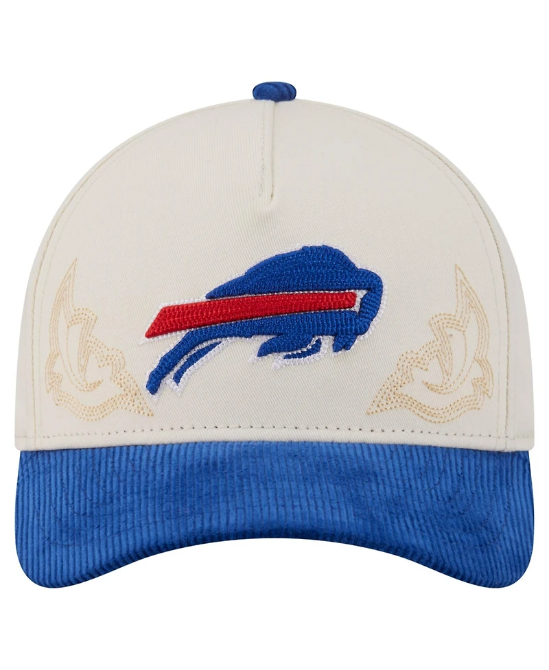 New Era Men's Cream/Royal Buffalo Bills Western 9FORTY A-Frame Adjustable Hat