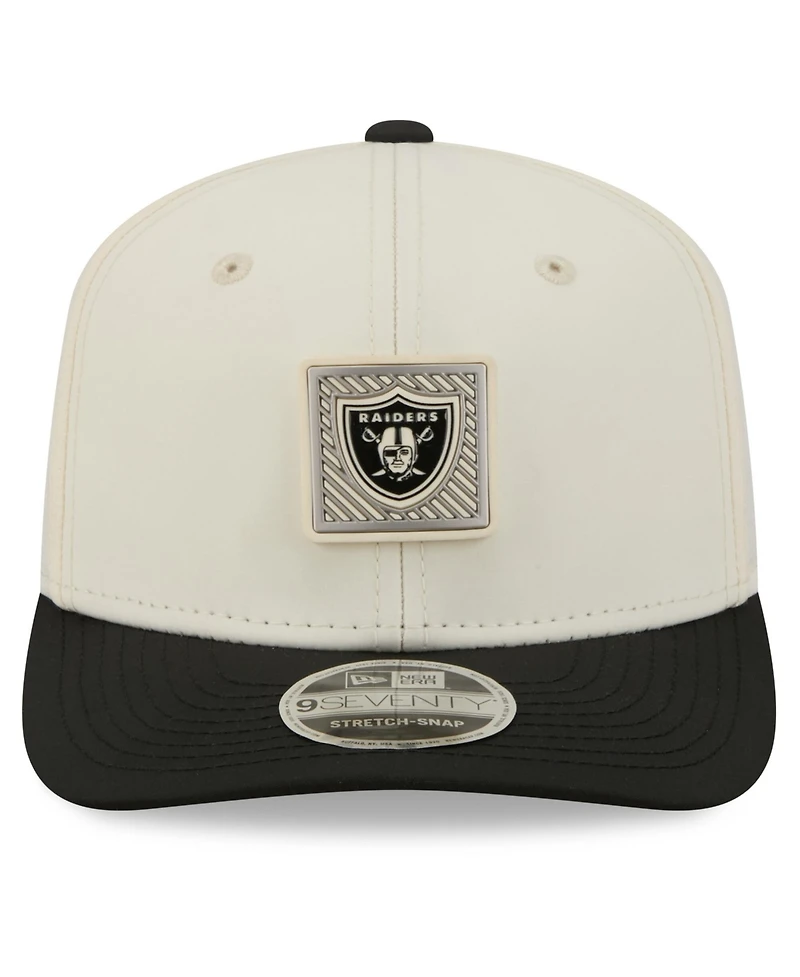 New Era Men's Cream/Black Las Vegas Raiders 2026 Nfl Training Camp 9SEVENTY Adjustable Hat