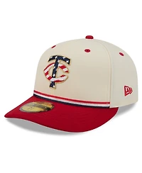 New Era Men's Cream/Red Minnesota Twins Usa 250 Fourth of July 59FIFTY Fitted Hat