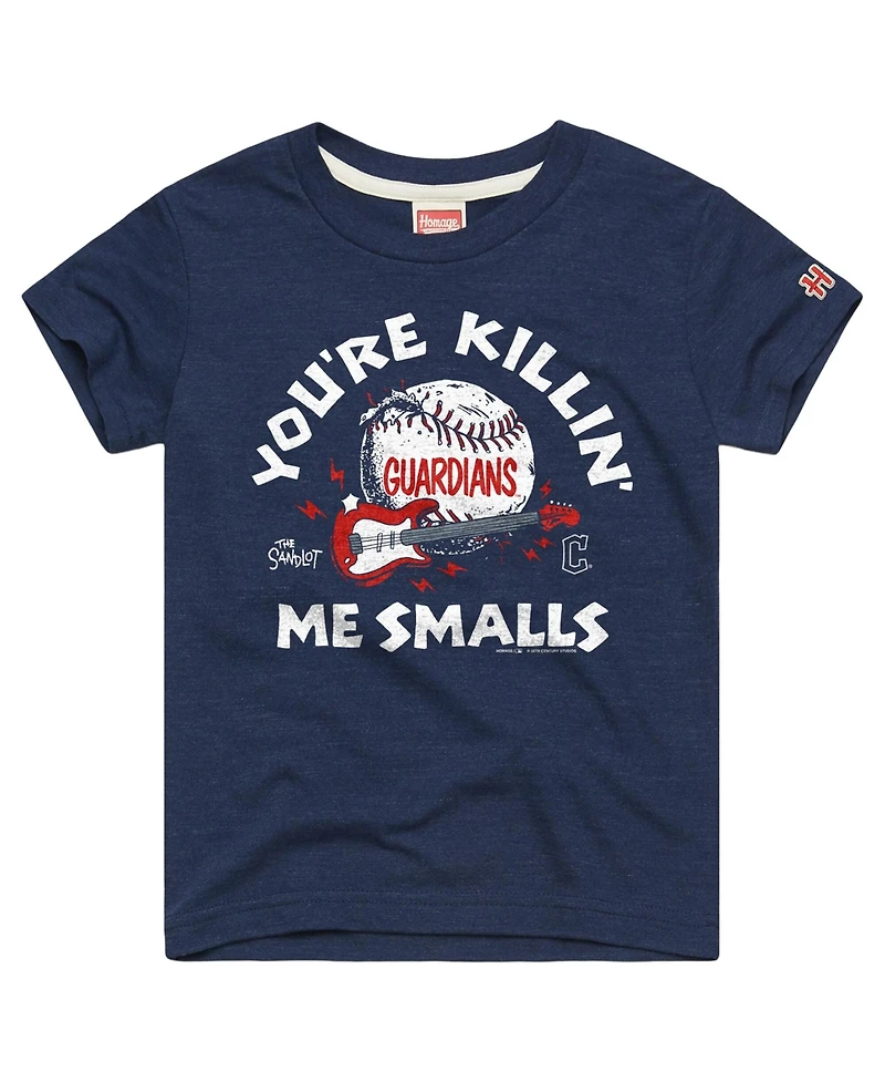 Homage Big Boys and Girls Navy Cleveland Guardians x The Sandlot Tri-Blend T-Shirt