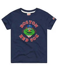 Homage Big Boys and Girls Navy Boston Red Sox Mascot Tri-Blend T-Shirt
