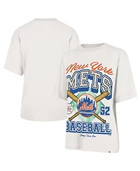 '47 Brand Women's x Stoney Clover Lane Sand New York Mets Crossover Base Foundation T-Shirt