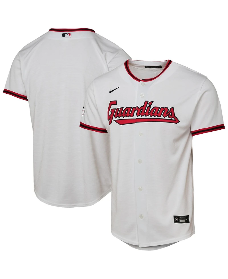 Nike Big Boys and Girls White Cleveland Guardians Home Stadium Jersey