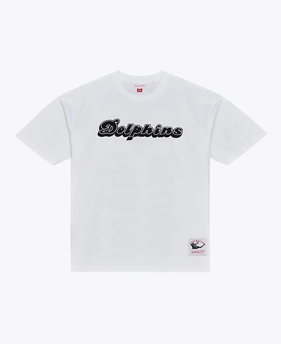 Mitchell & Ness Men's White Miami Dolphins Monochrome T-Shirt