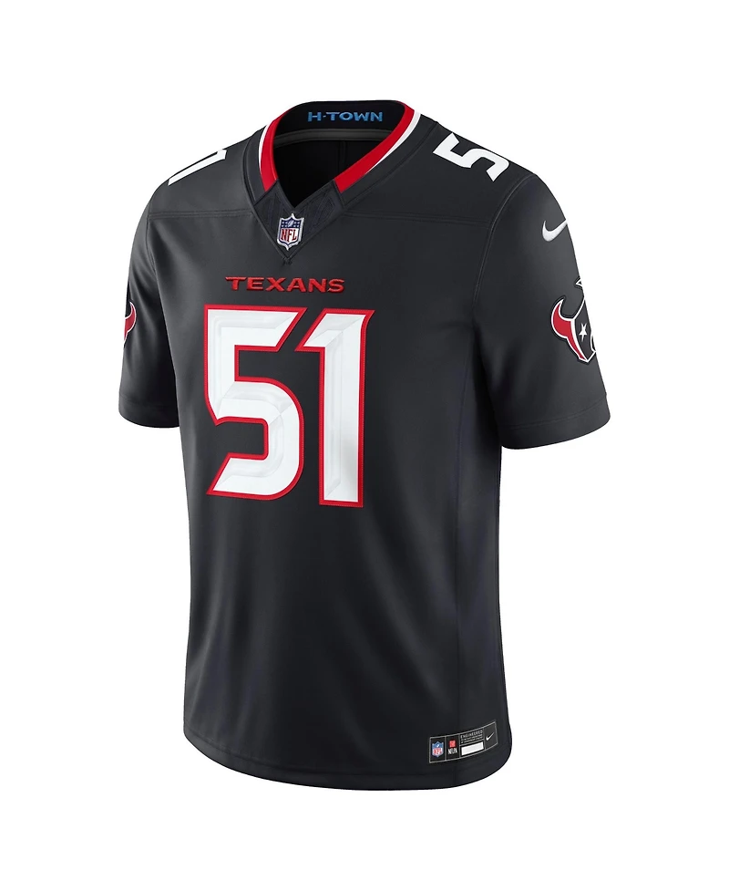 Nike Men's Will Anderson Jr. Navy Houston Texans Vapor F.u.s.e. Stitched Limited Jersey