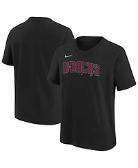 Nike Big Boys and Girls Black Arizona Diamondbacks Wordmark T-Shirt