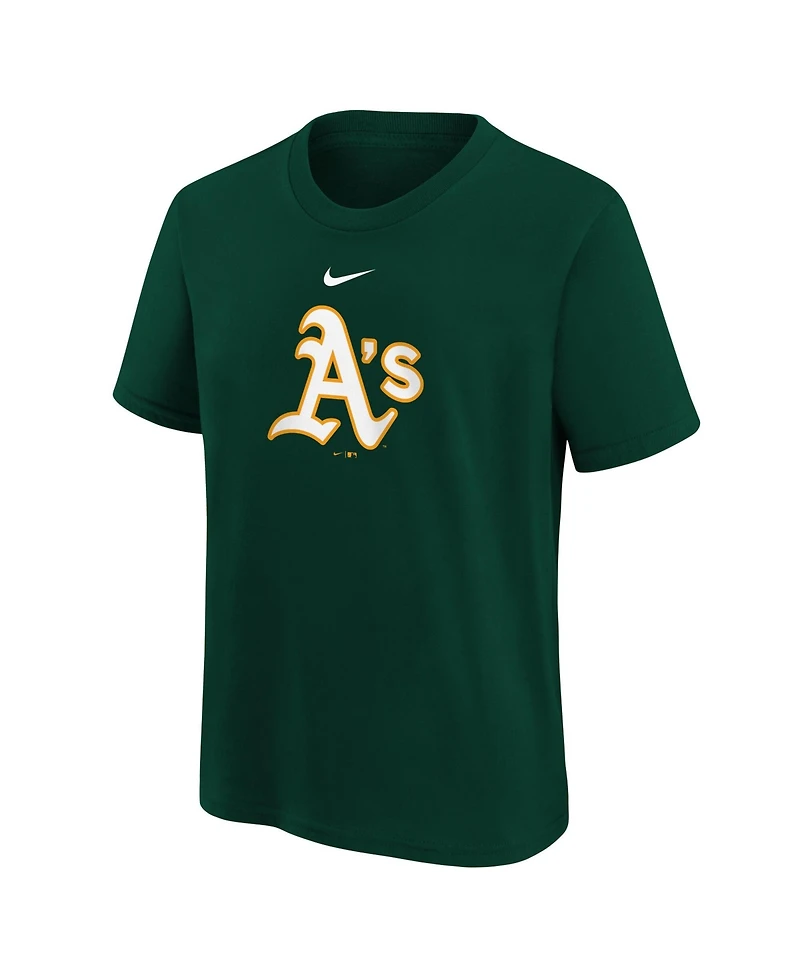 Nike Big Boys and Girls Green Athletics Large Logo T-Shirt