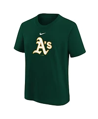 Nike Big Boys and Girls Green Athletics Large Logo T-Shirt