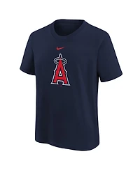 Nike Big Boys and Girls Navy Los Angeles Angels Large Logo T-Shirt