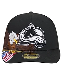 New Era Men's Black Colorado Avalanche Freedom Pre-Curved 59FIFTY Fitted Hat