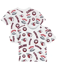 Outerstuff Toddler White Cleveland Guardians Run Down T-Shirt