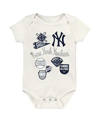 Outerstuff Baby Boys and Girls 3-Piece New York Yankees Home Plate Creeper Set