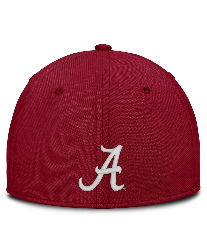 Nike Men's Crimson Alabama Tide Rise On-Field SwooshFlex Dri-fit Flex Hat