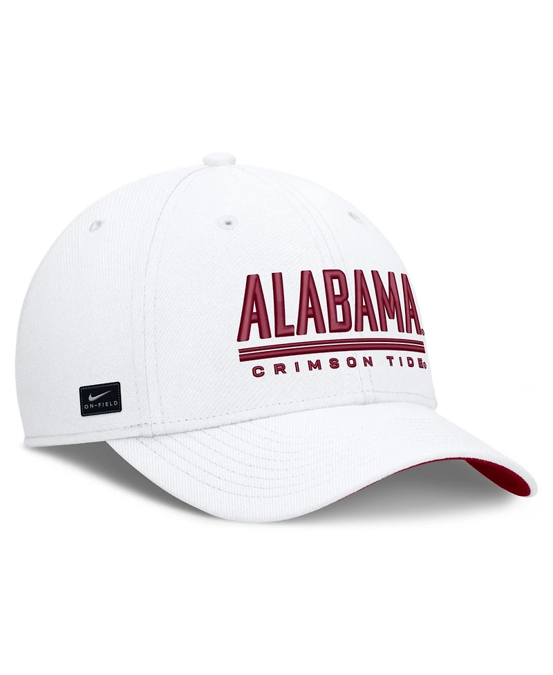 Nike Men's White Alabama Crimson Tide Game Day Rise Swooshflex Hat