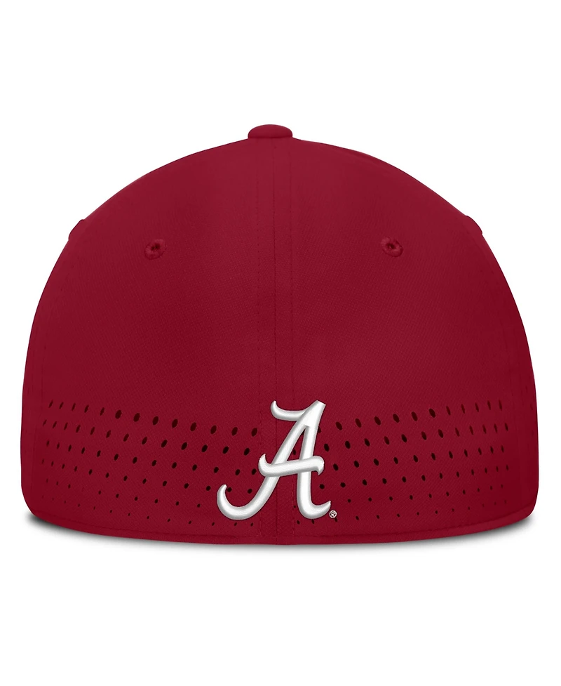 Nike Men's Crimson Alabama Crimson Tide Gameday Aerobill Swooshflex Dri-fit Hat