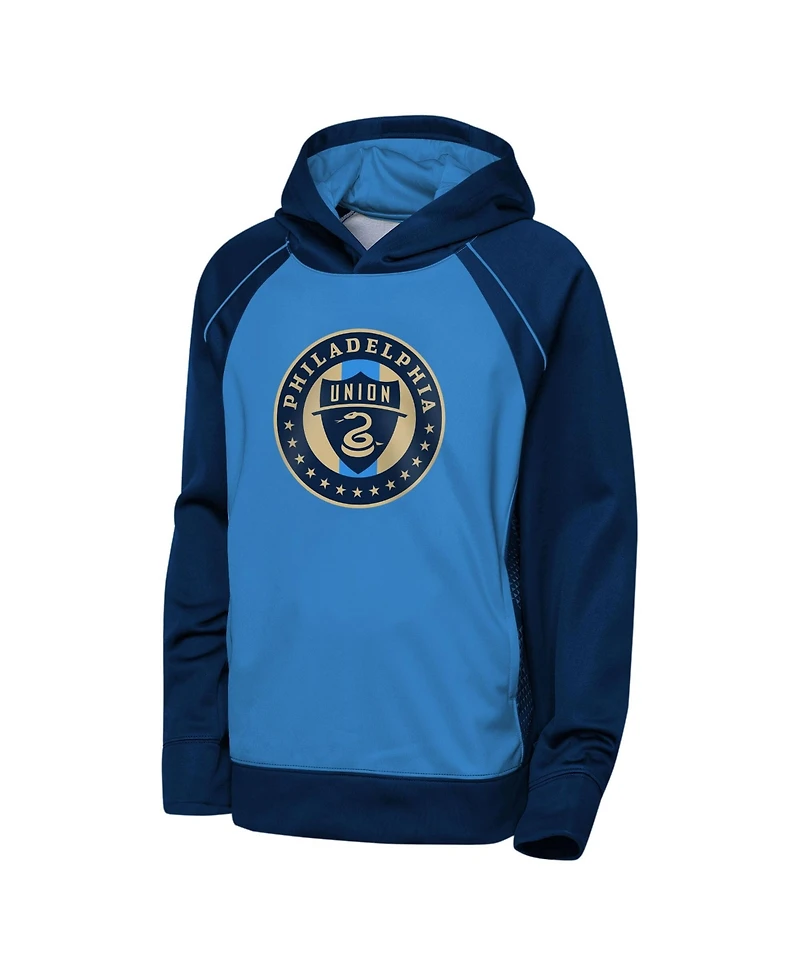 Outerstuff Big Boys and Girls Blue/Navy Philadelphia Union Striker Fleece Hoodie