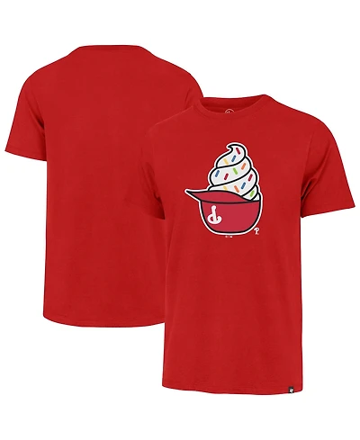 '47 Brand Men's Red Philadelphia Phillies Ice Cream Helmet Franklin T-Shirt