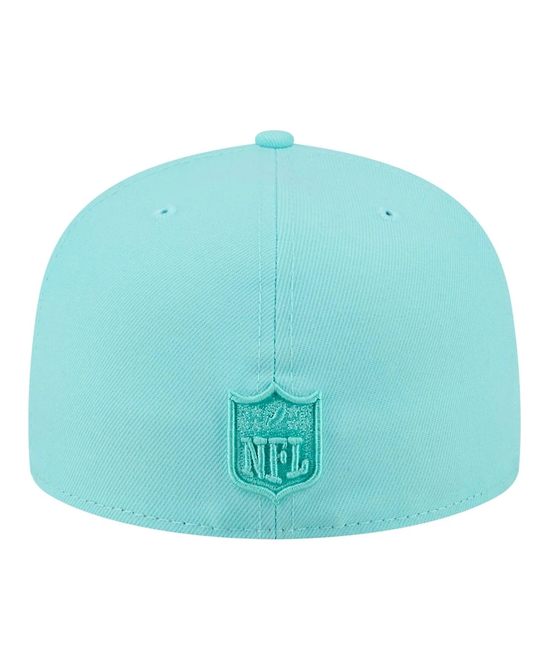 New Era Men's Turquoise San Francisco 49ers Color Pack 59FIFTY Fitted Hat